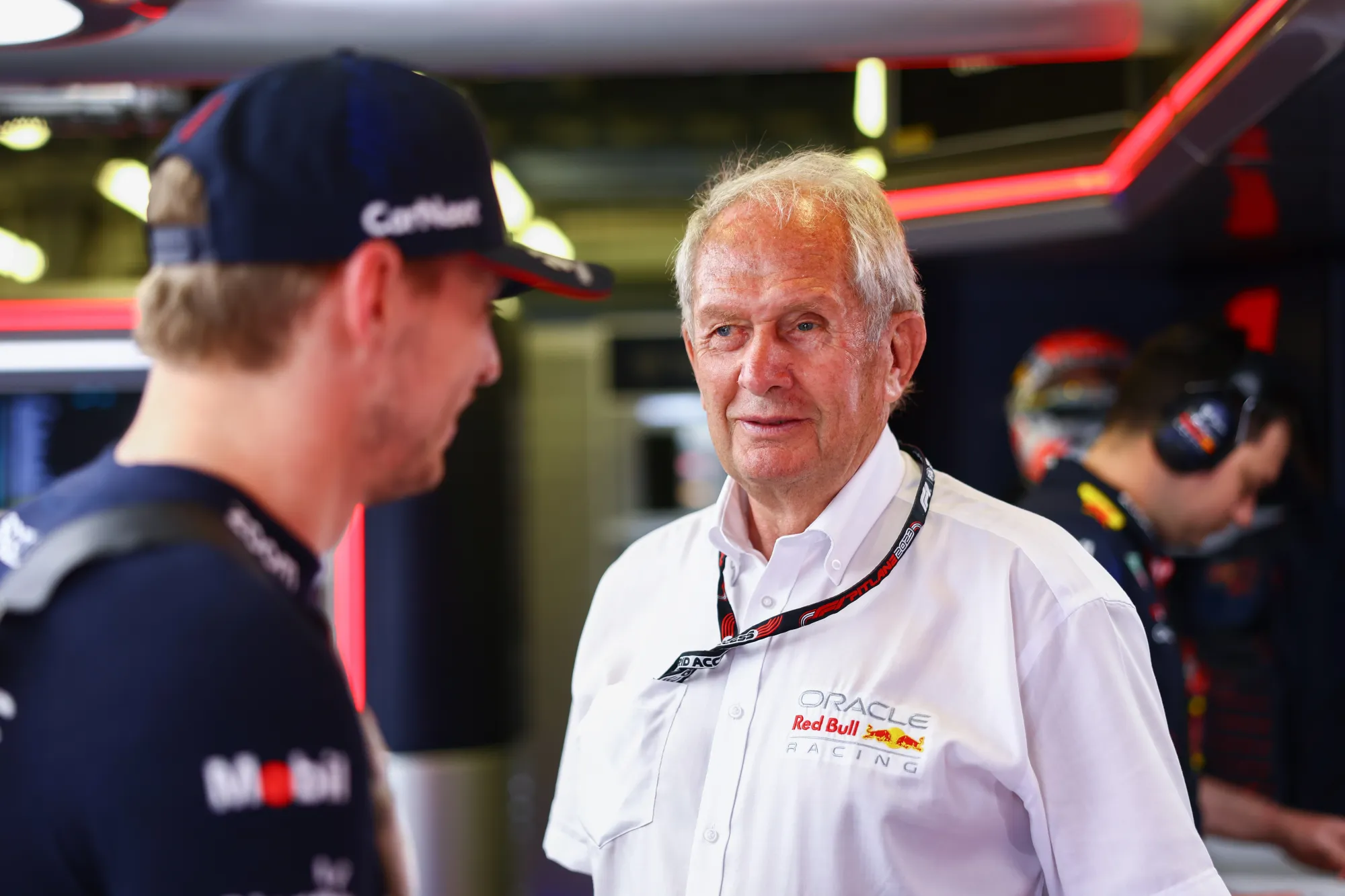 Max Verstappen and Helmut Marko-Red Bull Content Pool