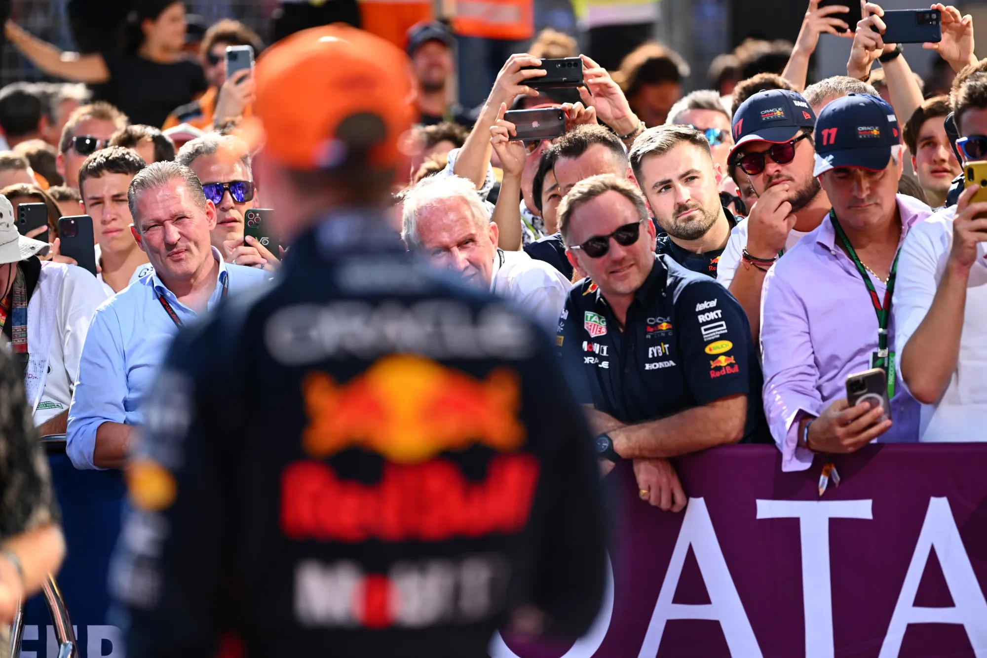 Max Verstappen and Christian Horner at the 2024 Bahrain Grand Prix-Red Bull Content Pool