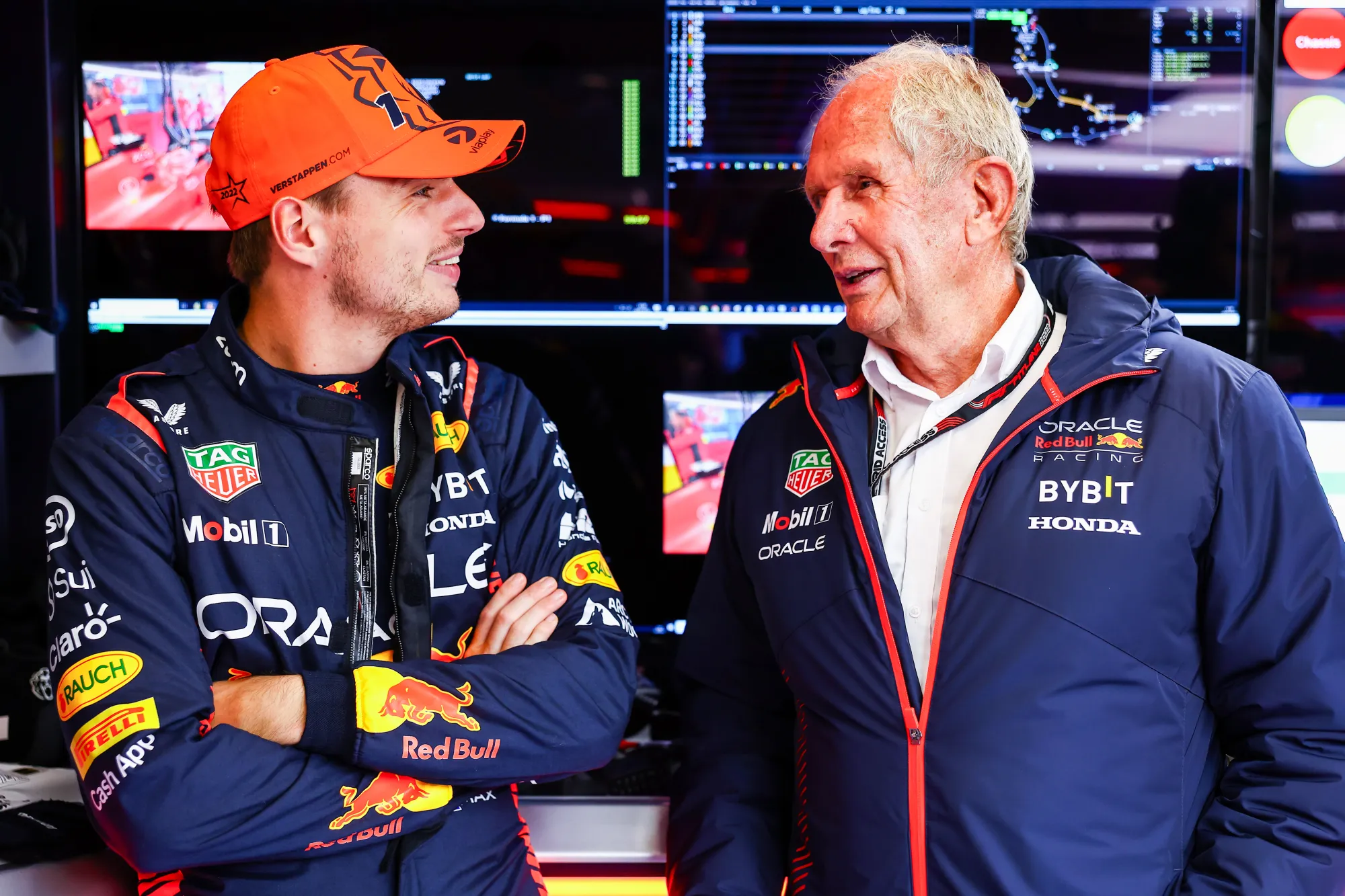 Max Verstappen and Helmut Marko-Red Bull Content Pool