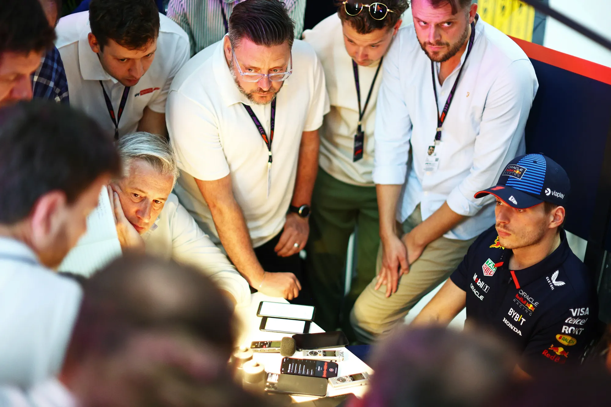 Max Verstappen during the press conference on Wednesday at the 2024 Saudi Arabia GP