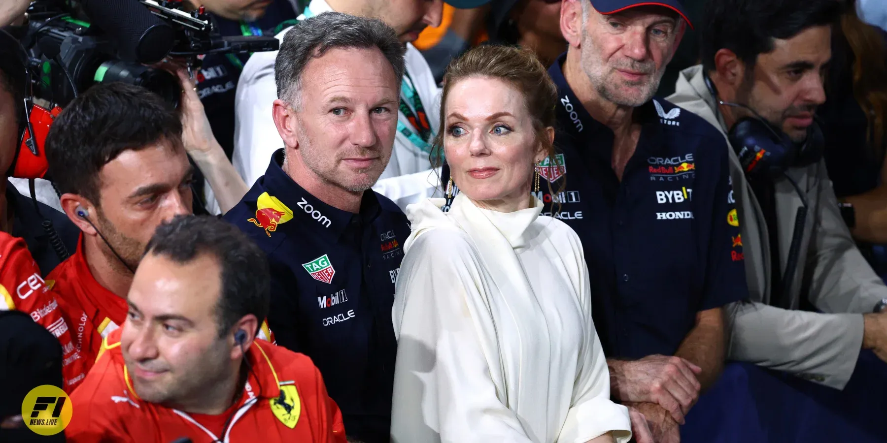 Christian Horner and his wife Geri Halliwell