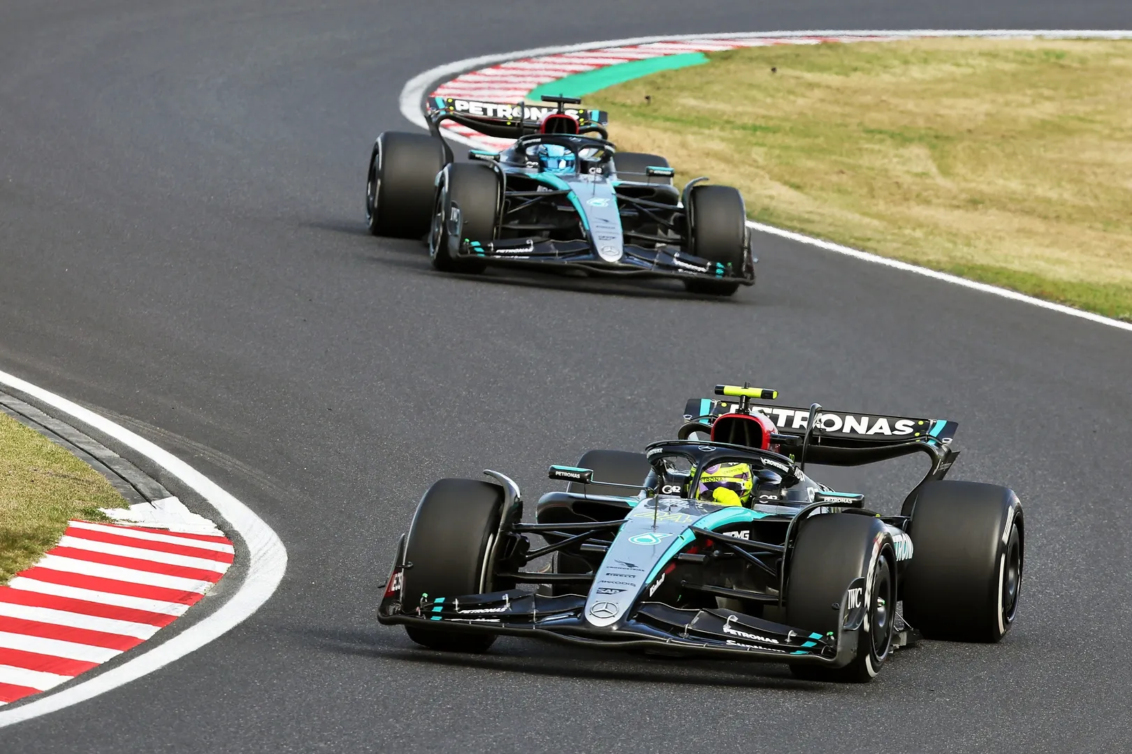 Lewis Hamilton and George Russell-Mercedes