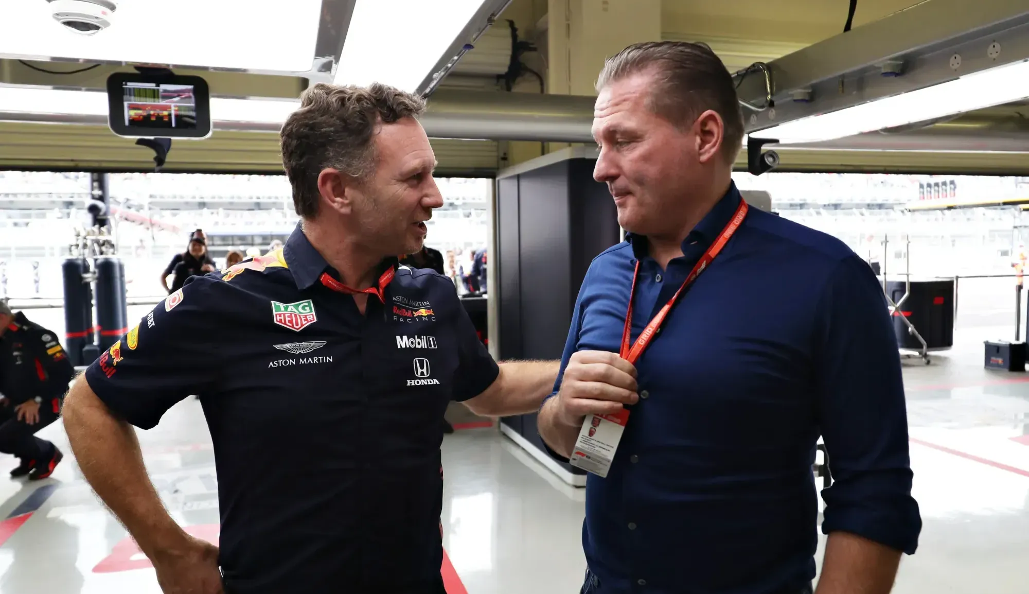 Jos Verstappen and Christian Horner-Red Bull Content PoolJos Verstappen and Christian Horner-Red Bull Content Pool