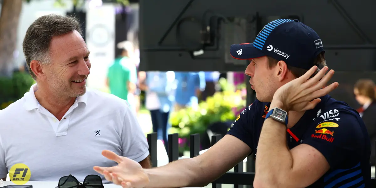 Christian Horner and Max Verstappen-Red Bull Content Pool