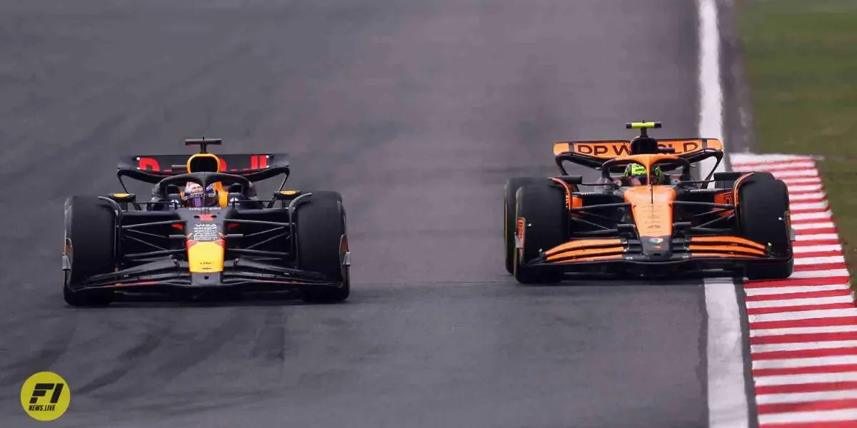 Lando Norris and Max Verstappen in Chinese Grand Prix