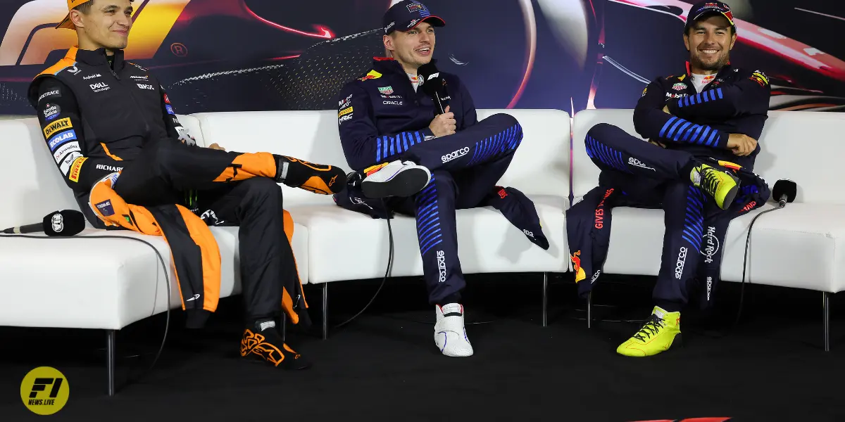  Lando Norris,Max Verstappen and Sergio Perez-Red Bull Content Pool