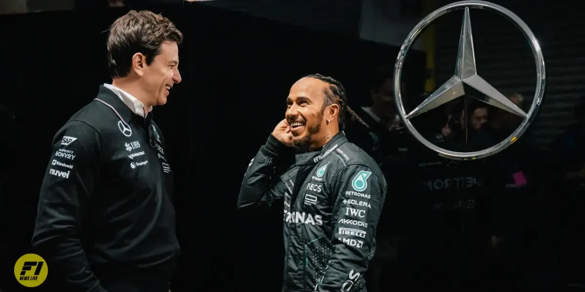 Toto Wolff and Lewis Hamilton-Mercedes