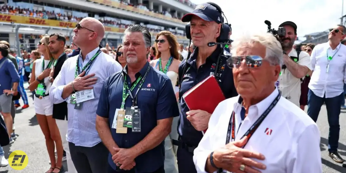 Michael Andretti, Adrian Newey and Mario Andretti 