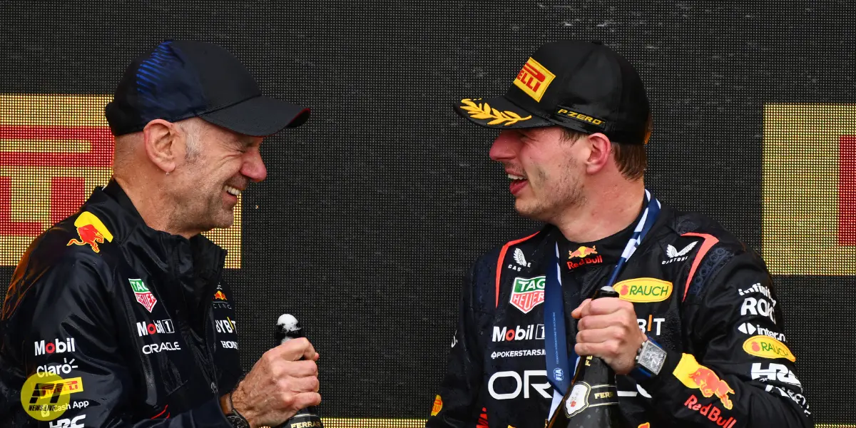 Max Verstappen and Adrian Newey -Red Bull Content Pool