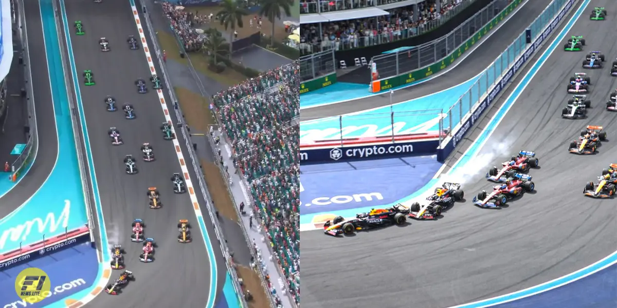 Start of the Miami GP-F1TV