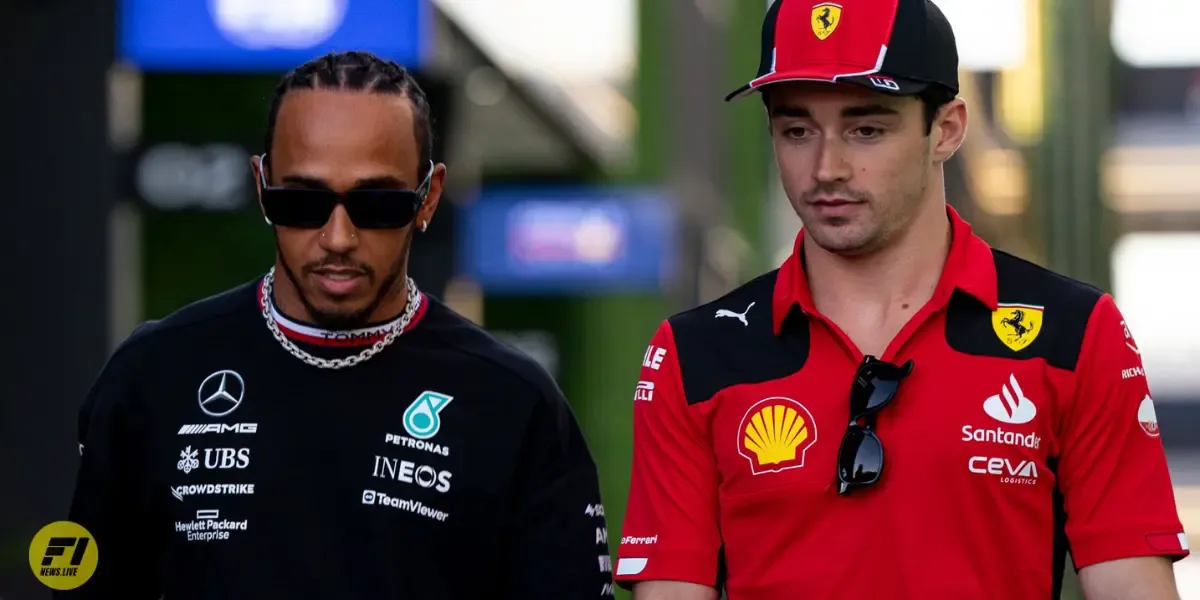 Lewis Hamilton and Charles Leclerc