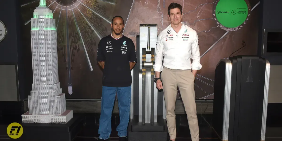 Toto Wolff and Lewis Hamilton-Mercedes