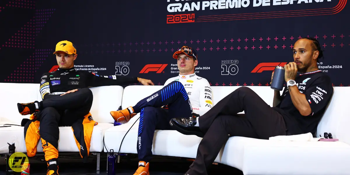 Lando Norris,Max Verstappen and Lewis Hamilton-Red Bull Content Pool