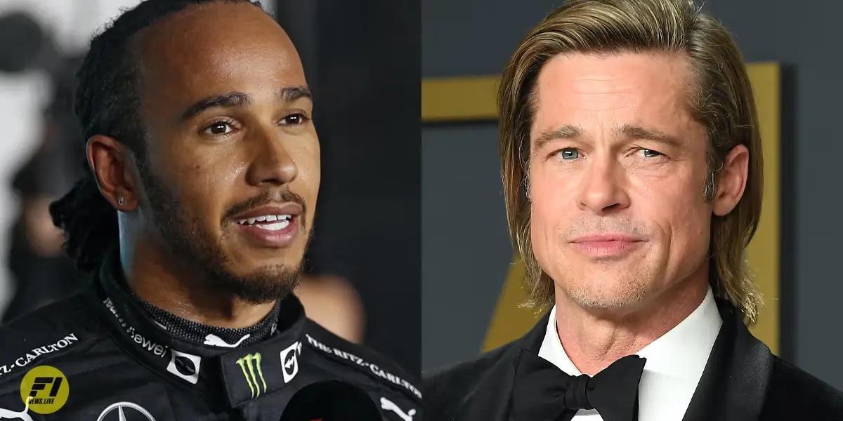 Lewis Hamilton and Brad Pitt 