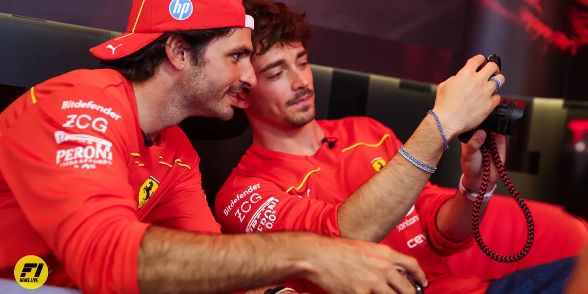 Carlos Sainz and Charles Leclerc-Ferrari