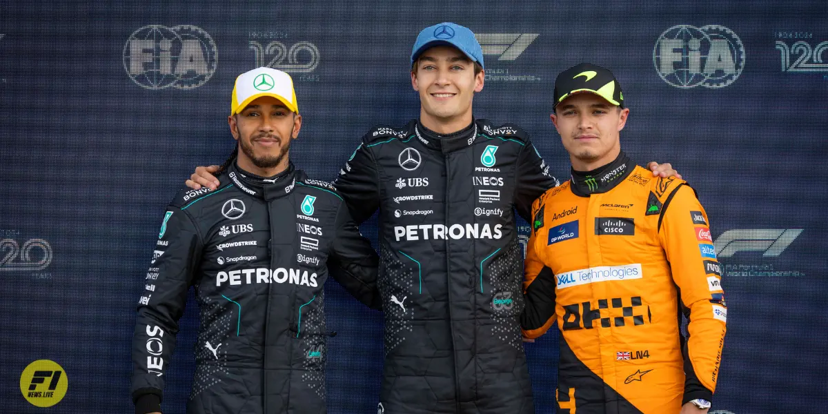 Lewis Hamilton,George Russell and Lando Norris winners of British GP