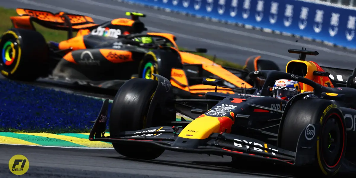 Max Verstappen and Lando Norris during Austrian Grand Prix