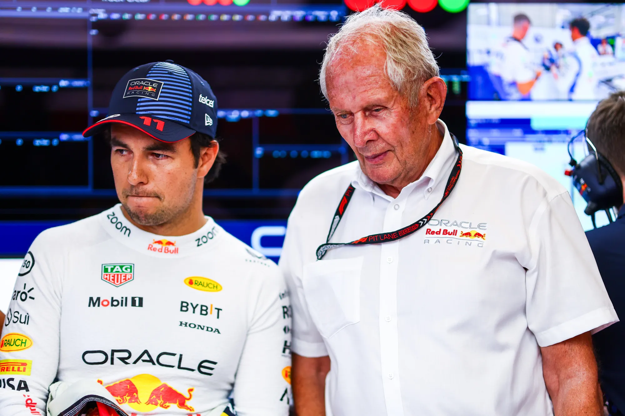  Sergio Perez and Helmut Marko-Pitinsider.com