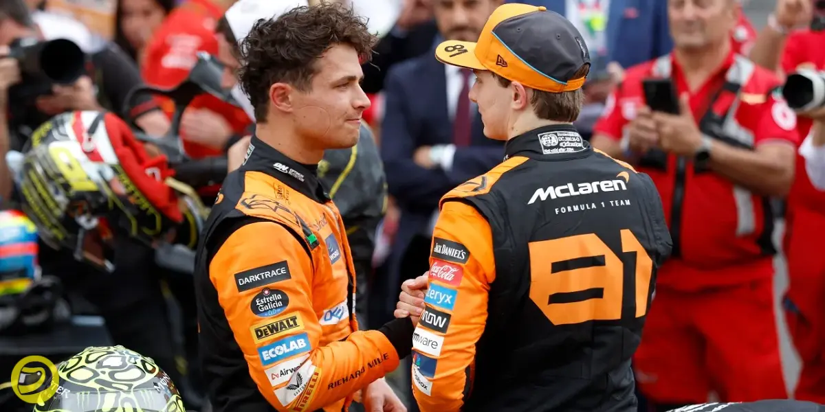 Lando Norris and Oscar Piastri after the race-Mclaren