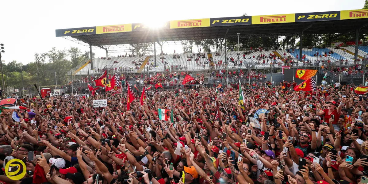 The Tifosi in Monza-Ferrari