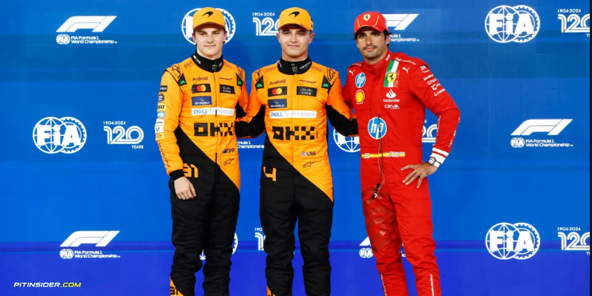 Oscar Piastri,Lando Norris and Carlos Sainz-Pitinsider.com