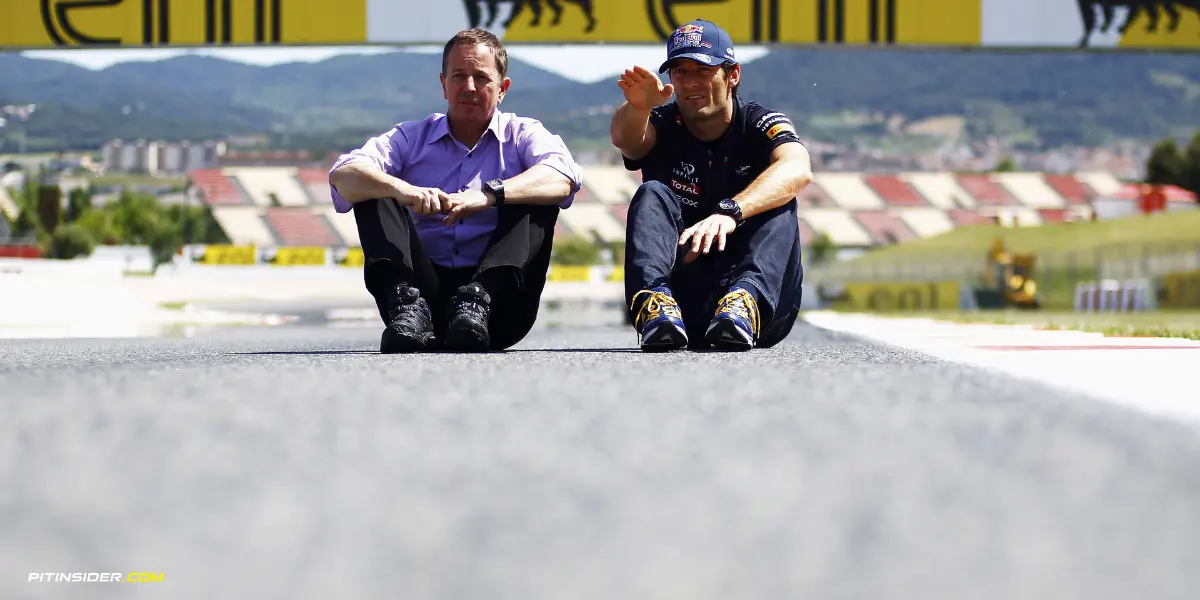 Martin Brundle and Mark Webber-Red Bull Content Pool