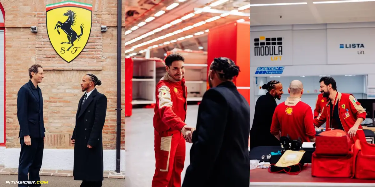 Hamilton meeting Ferrari staff-pitinsider.com