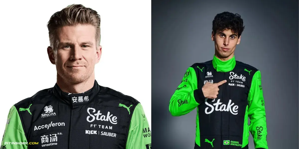 Nico Hulkenberg and Gabriel Bortoleto-Pitinsider.com