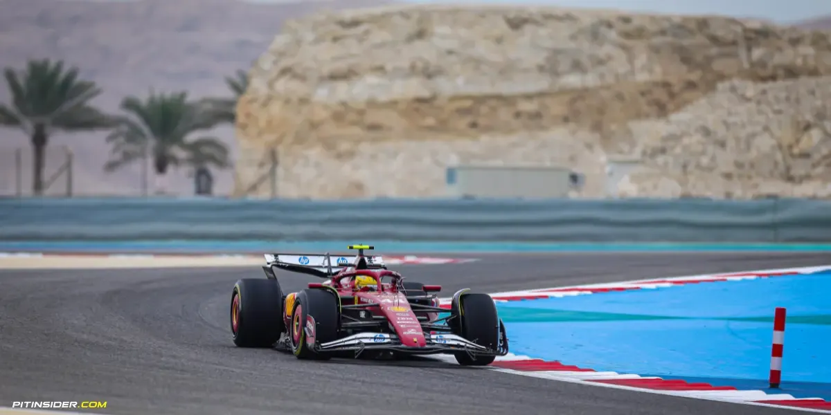 Lewis Hamilton during day 2 of testing of 2025 in Bahrain-Ferrari