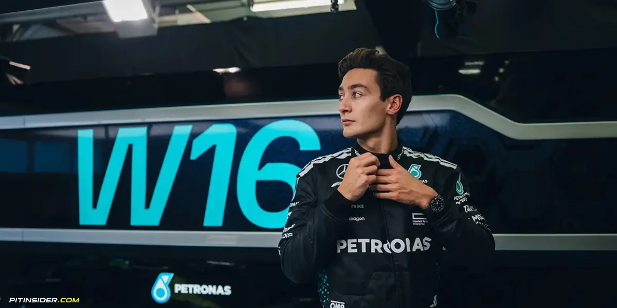 George Russell  at the 2025 pre-season testing-Mercedes