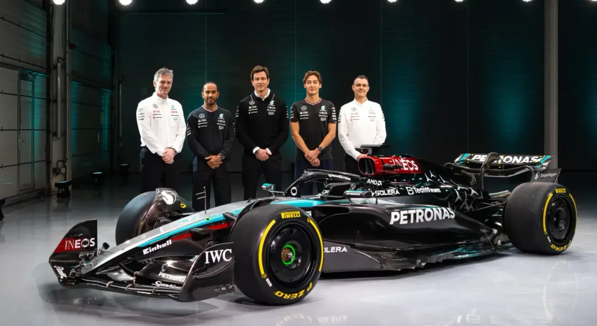 Mercedes unveils radical new W15 F1 car for 2024