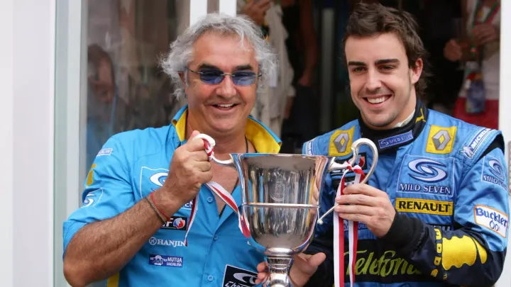 2006 Monaco GP Renault Flavio Briatore and Fernando Alonso