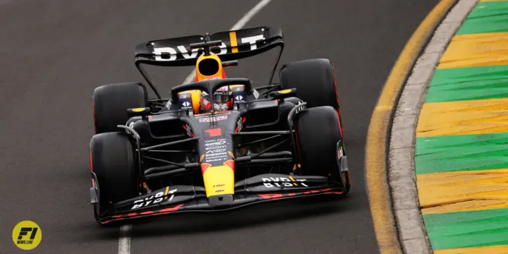 Max Verstappen during qualifying in the 2023 Australina Grand Prix-Red Bull Content Pool 