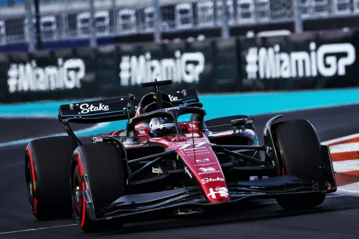 Valtteri Bottas driving the Alfa Romeo C43 during the 2023 Miami Grand Prix