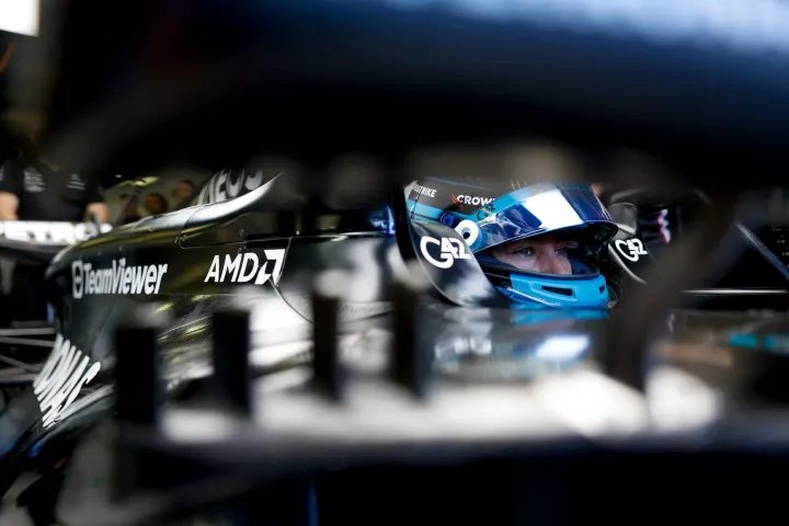 George Russell during FP1 at the 2023 Miami Grand Prix -Credit: Mercedes