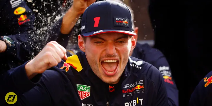 Max Verstappen celebrating after the 2023 Canadian Grand Prix-Red Bull Content Pool