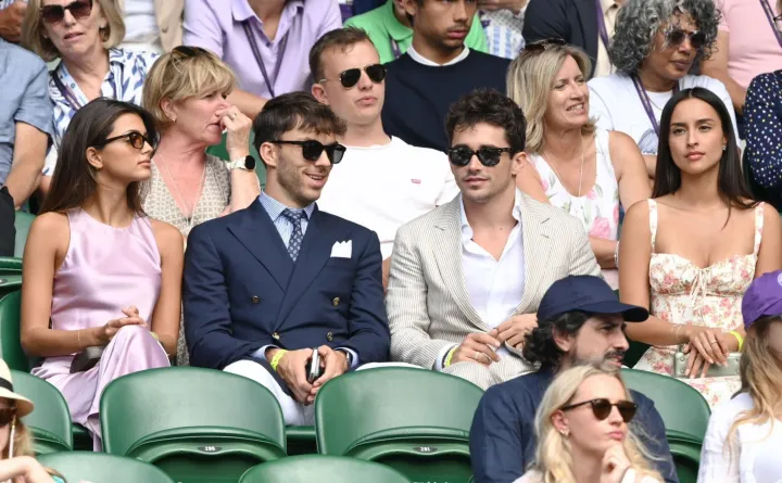 From Left: Francisca “Kika” Cerqueira Gomes, Pierre Gasly, Charles Leclerc and Alexandra Saint-Mleux 