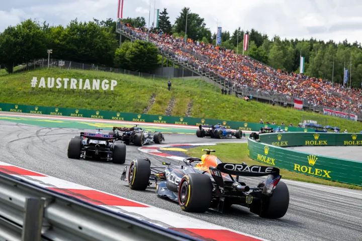 Sergio Perez at the start of the 2023 Austrian Grand Prix-Red Bull Content Pool