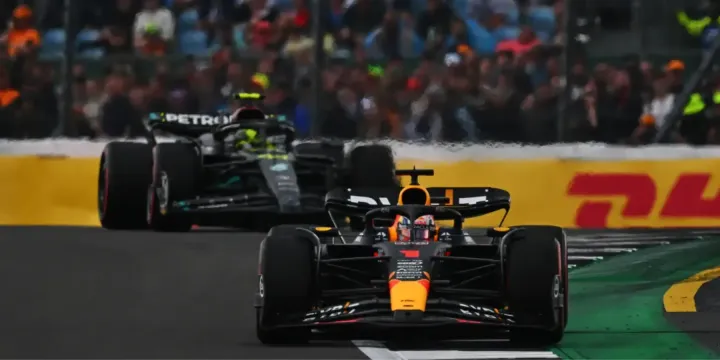 Max Verstappen and Lewis Hamilton in Qualifying at the 2023 British Grand Prix-Red Bull Content Pool