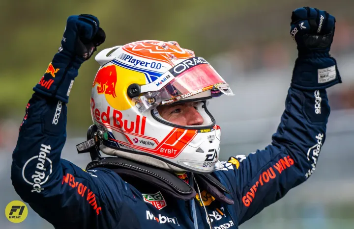 Max Verstappen celebrating his victory at the 2023 Austrian Grand Prix-Red Bull Content Pool