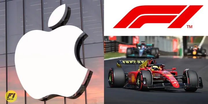 Apple logo and F1 logo 