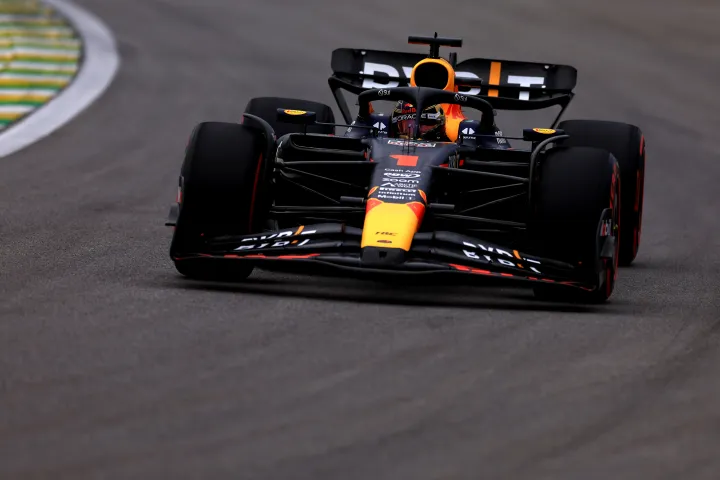 Max Verstappen in qualifying at the 2023 Brazilian Grand Prix-Red Bull Content Pool