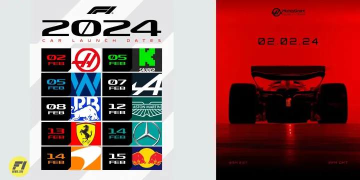 F1 car livery reveal dates