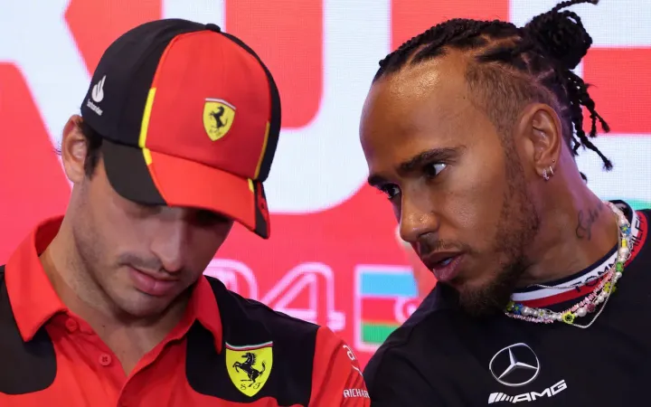 Carlos Sainz and Lewis Hamilton