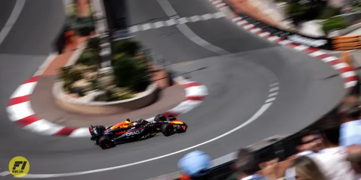 Max Verstappen in Monaco racing-Red Bull Content Pool