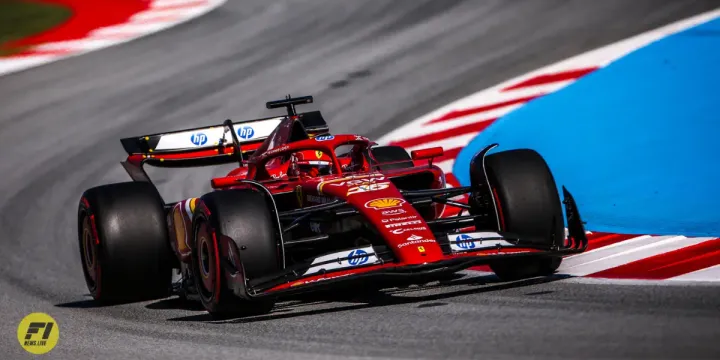 Charles Leclerec during the Spanish Grand Prix-Ferrari