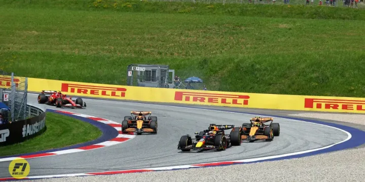 Red Bull and McLaren during Austrian Grand Prix