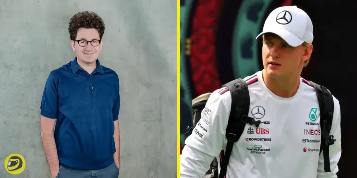 Mattia Binotto and Mick Schumacher-Pitinsider.com