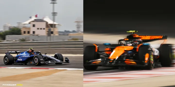 Carlos Sainz and Lando Norris on day 2 of testing in Bahrain